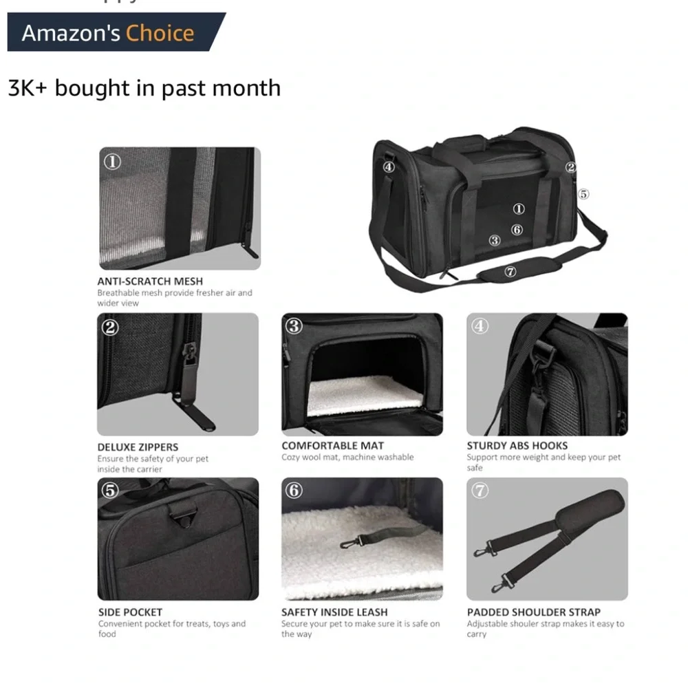 Pet travel carrier